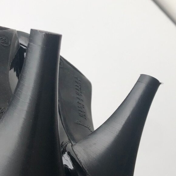 HISPANITAS black patent leather pump shoes, 3.5" sturdy high heels EU 39 US 8.5 - Picture 9 of 16